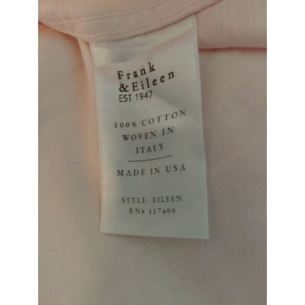Frank & Eileen Sz M Pink Barry Button Down Boho Y2k Made In Italy Cotton - Picture 9 of 10